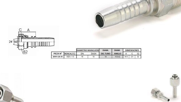 Imagen de HEMBRA RECTA M26 X 1,5-18 10 5/8'' DKO